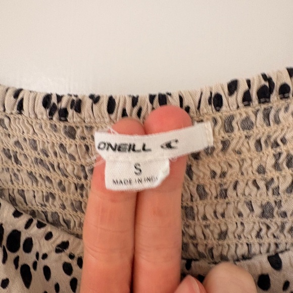 O'Neill Black and White Spotted Babydoll Tank - Picture 6 of 6